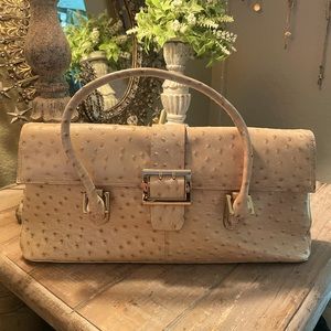 The Find Leather Handbag Purse Faux Ostrich